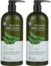 Thumbnail for Image 1 of Default Title for the product Avalon Organics Hand & Body Lotion Aloe Unscented 32 Oz Pack of 2