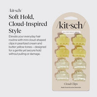 Thumbnail for Image 2 of Kitsch Small Hair Clips - Pearlized Cream & Butter Yellow, 8pc