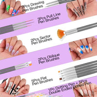 Thumbnail for Image 6 of Teenitor Acrylic Nail Kit with Nail Charms Nail Tips Chrome Nail Powder