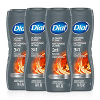 Thumbnail for Image 12 of Amber Woods / 16 Fl Oz (Pack of 4) for the product Dial Men 3-in-1 Body, Hair and Face Wash