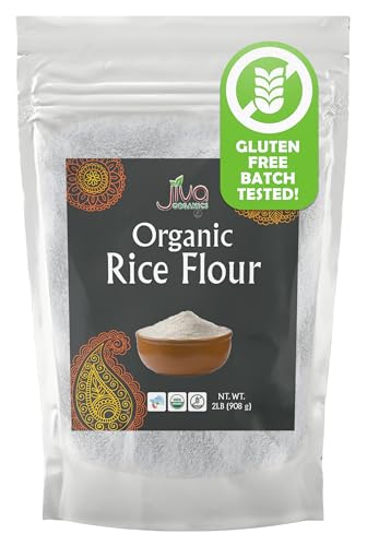 Image 1 of 32 Ounce (Pack of 1) for the product Jiva Organics Premium White Rice Flour 2 LB Bag
