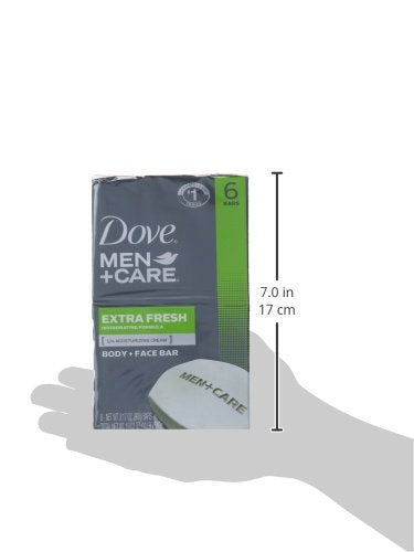 Image 3 of Dove Men+care Extra Fresh Body + Face Soap Bars, 3.17 (Pack of 6)