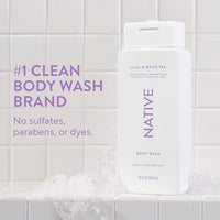 Thumbnail for Image 2 of Native Clean Body Wash for Women & Men, Lilac & White Tea Scent, 18 fl oz