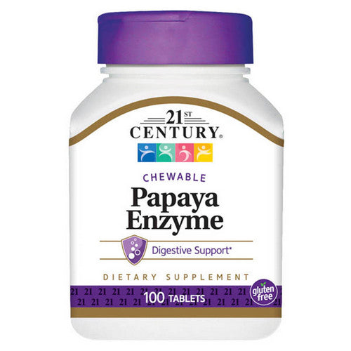 21st Century Papaya Enzyme Chewable 100 Tabs