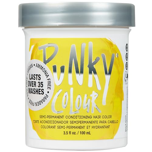 Image 19 of Bright Yellow / 3.5 Fl Oz (Pack of 1) for the product Punky Colour Semi Permanent Hair Color