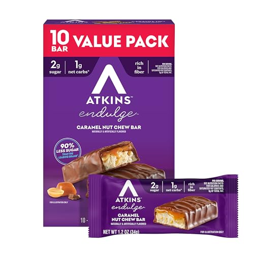 Image 1 of Default Title for the product Atkins Endulge Caramel Nut Chew Bar, 2g Sugar, 10 Count