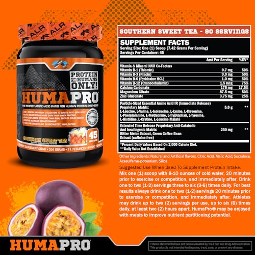 Image 2 of ALR Industries Humapro Vegan EAA Formula Southern Sweet Tea 45 Servings