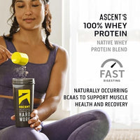 Thumbnail for Image 5 of Ascent 100% Whey Protein Powder, Lemon Sorbet, 1.7 lb