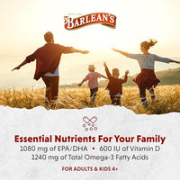 Thumbnail for Image 5 of Barlean's Mango Peach Omega-3 Fish Oil, Vitamin D, 8oz
