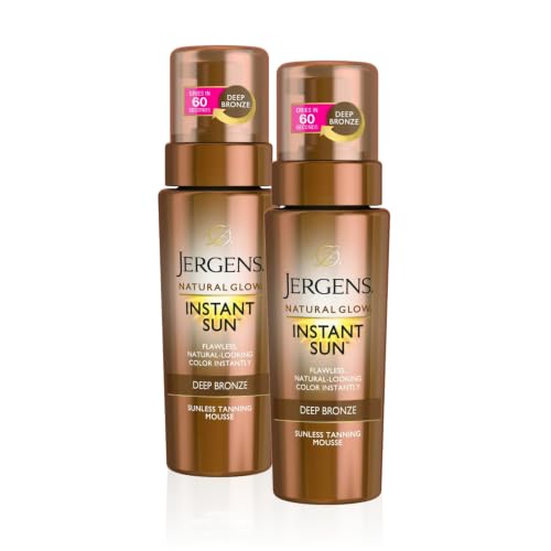 Image 5 of Deep Bronze / 6 Fl Oz (Pack of 2) / 2 Pack (6 Fl Oz), Self Tanning Mousse for the product Jergens Natural Glow Self Tanner Mousse