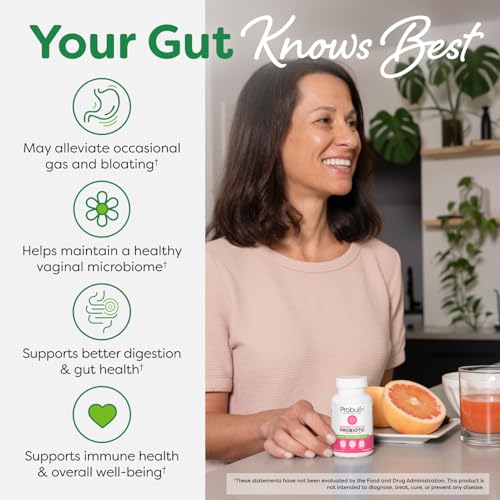 Image 5 of Probulin Womens Probiotic - Vaginal, UT, Gut & Immune Health with Lactobacillus Reuteri - 20 Billion CFU, 12 Probiotic Strains & Prebiotics - 30 Vegan, Gluten Free Capsules for Whole-Body Wellness