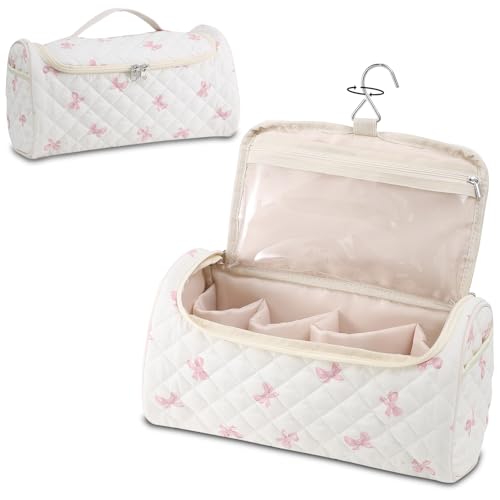 Image 6 of Bow D-Pink for the product GISMTR Quilted Hair Tools Travel Case