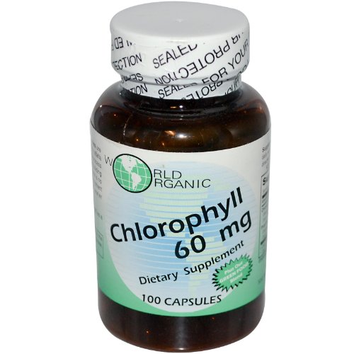 Image 1 of 60 Count (Pack of 1) for the product World Organic Mega Chlorophyll Capsules 100 mg 60 Capsules