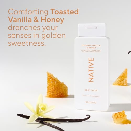 Image 5 of Native Clean Body Wash for Women & Men, Toasted Vanilla & Honey, 18 fl oz