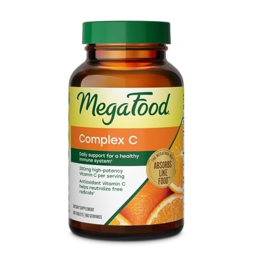 Image 4 of 180 Count (Pack of 1) for the product MegaFood Complex C Vitamin C Immune Support Supplement