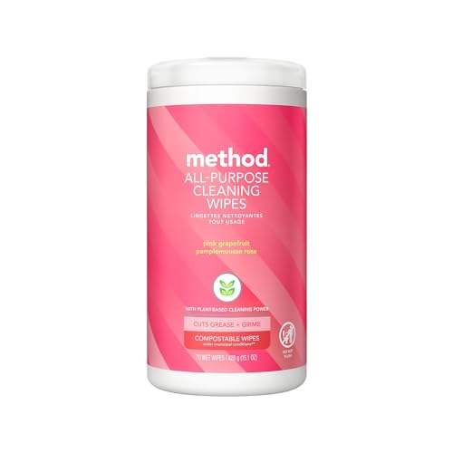 Image 1 of Default Title for the product Method All-Purpose Cleaning Wipes, Pink Grapefruit, 70 Count