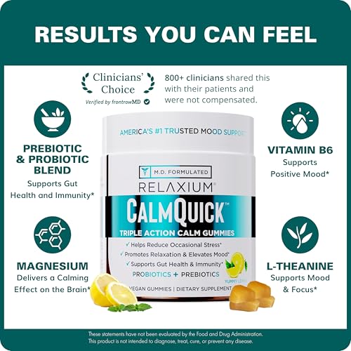 Image 4 of Relaxium Calm Gummies with L-Theanine, B6, Magnesium, Lemon, 60ct