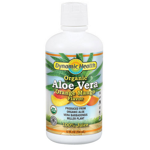 Dynamic Health Laboratories Organic Aloe Vera Juice Orange-Mango Flavor 32 OZ
