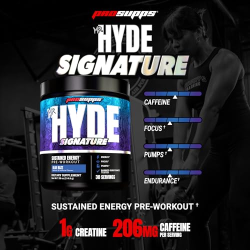 Image 2 of ProSupps Mr. Hyde Signature Pre Workout Powder with Creatine, Blue Razz