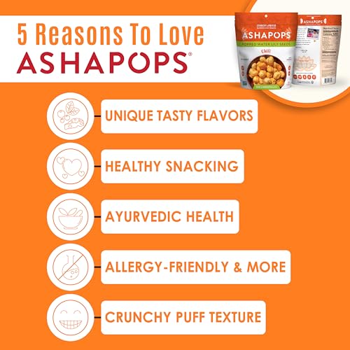 Image 4 of AshaPops Popped Water Lily Seeds, Chili, 1 oz Bags, Pack of 6