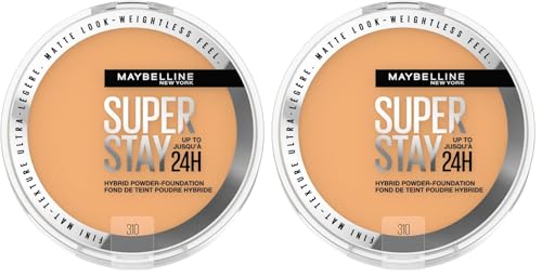 Image 23 of SUPERSTAY POWDER 310 / 0.2 Ounce (Pack of 2) for the product MAYBELLINE Super Stay Up To 24HR Hybrid Powder-Foundation
