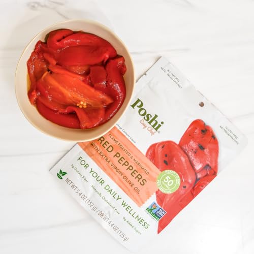 Image 3 of Poshi Fire-Roasted Red Peppers, Extra Virgin Olive Oil, 5.4 oz (Pack of 6)