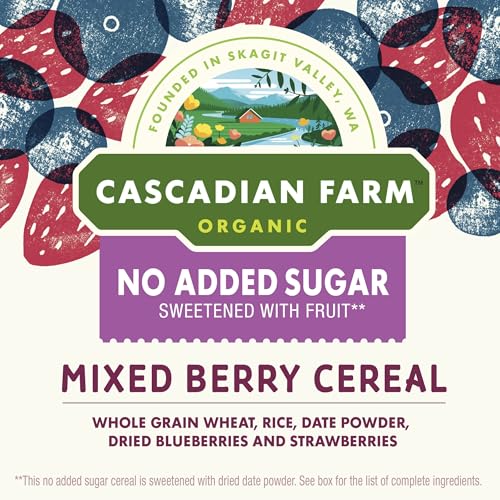 Image 3 of Cascadian Farm Cereal Mixed Berry No Added Sugar Organic 12.5 Ounce