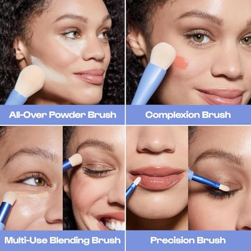 Image 4 of ALLEYOOP Overachiever 4-in-1 Retractable Travel Makeup Brush Set