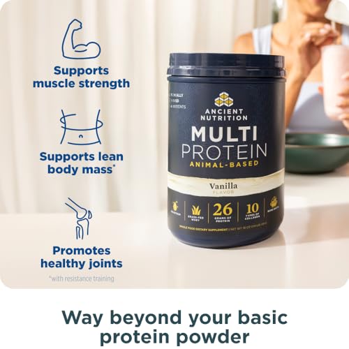 Image 4 of Ancient Nutrition Grass Fed Multi Protein, Bone Broth, Whey