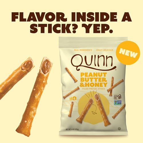 Image 5 of Quinn Snacks Peanut Butter & Honey Filled Pretzel Sticks - 6 oz (Pack of 4)