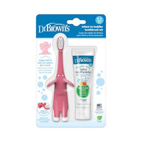 Thumbnail for Image 7 of Pink & Red / 2 Count (Pack of 1) for the product Dr. Brown's Infant-to-Toddler Toothbrush and Toothpaste Set