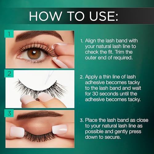 Image 5 of Ardell False Eyelashes Natural Lashes 110 - Lightweight Reusable Strip, Eye-Lifting Effect, 5 Pairs + Bonus Pair