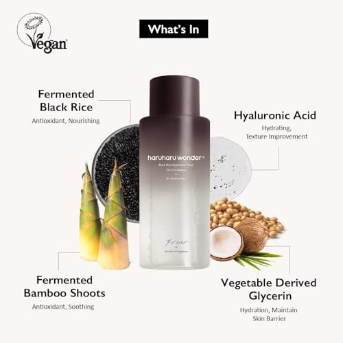 Image 4 of HARUHARU Black Rice Hyaluronic Toner for Sensitive Skin, 10.1 fl.oz