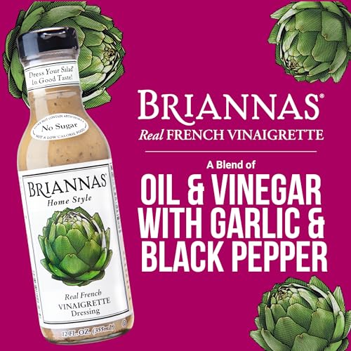 Image 2 of BRIANNAS Home Style Real French Vinaigrette Dressing 12 oz. Bottles - 2 Pack