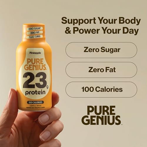 Image 3 of Pure Genius 23g Protein Shot - 100 Calories, No Sugar, No Fat - 24 Shots