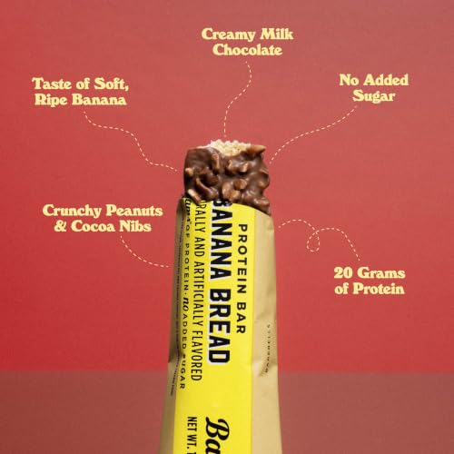 Image 4 of BAREBELLS Banana Bread Flavored Protein Bars, 20g Protein, 24 Pack