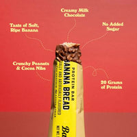 Thumbnail for Image 4 of BAREBELLS Banana Bread Flavored Protein Bars, 20g Protein, 24 Pack
