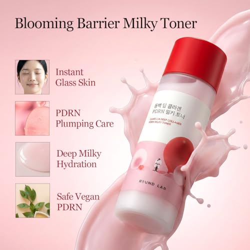 Image 6 of ROUND LAB Camellia Collagen PDRN Milky Toner 5.07 Fl Oz