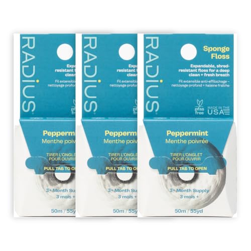 Image 1 of Peppermint / 3 Count (Pack of 1) for the product RADIUS Vegan Sponge Floss