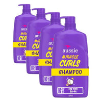 Thumbnail for Image 1 of Default Title for the product Aussie Miracle Curls Shampoo for Curly Hair with Coconut Oil, Paraben Free, 26.2 Fl Oz (Pack of 4)