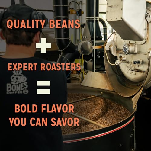 Image 6 of Bones Coffee Company Churro Sweet Sugary Cinnamon Flavored Coffee Medium Roast Low Acid Arabica Beans 12 Oz Ground