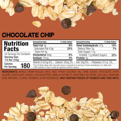 Image 4 of Bobo's Soft Baked Oatmeal Bars Oatmeal Bars, Chocolate Chip, 3oz (12 ct)