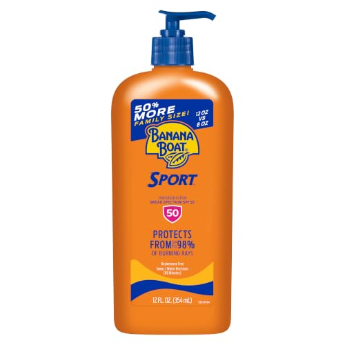 Image 1 of Default Title for the product Banana Boat Sport SPF 50 Sunscreen Lotion, Family Size, 12 Fl Oz