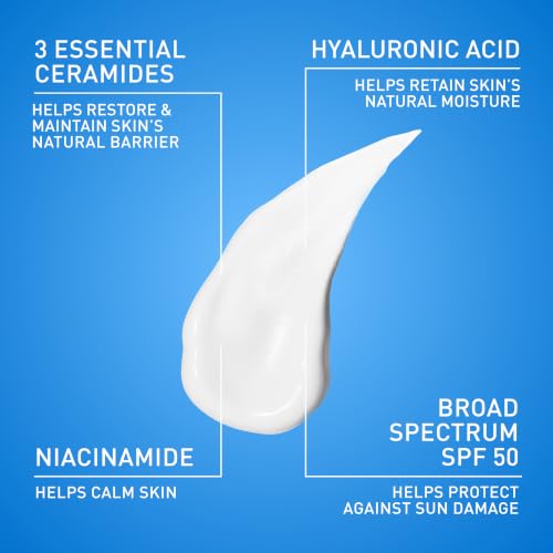 Image 4 of CeraVe AM Daily Facial Moisturizer with SPF 50, Face Sunscreen, 3oz