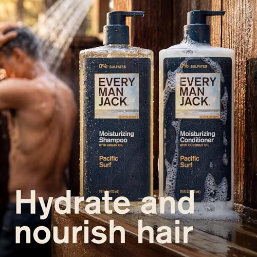 Image 4 of Every Man Jack Shampoo & Conditioner Set for Men, Pacific Surf, 2pk