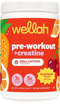 Thumbnail for Image 4 of Fruit Punch for the product Wellah Pre-Workout + Creatine Powder