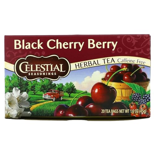 Image 4 of Celestial Seasonings Black Cherry Berry Tea Bags, 20 Count (Pack of 2)
