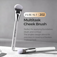 Thumbnail for Image 2 of ALBEAUT Blush Brush, Angled Contoured for Flawless Face Foundation Liquid Cream Cheek Makeup Multitask 202