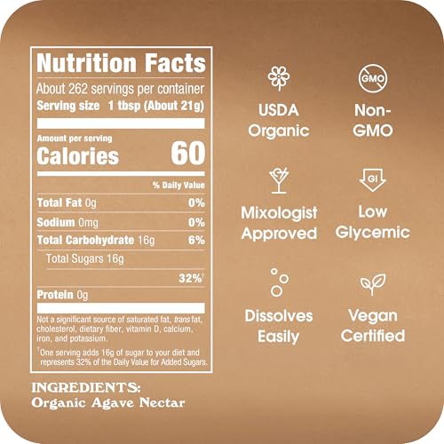 Image 2 of IN THE RAW Organic Dark Agave Nectar 194 oz