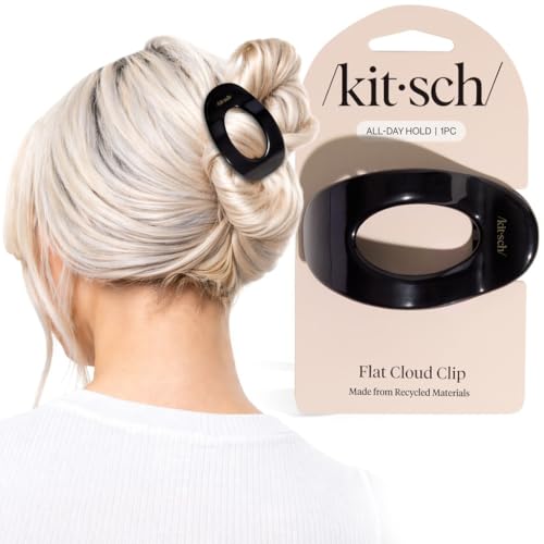 Image 6 of Black / Medium for the product Kitsch Flat Claw Clip for Women